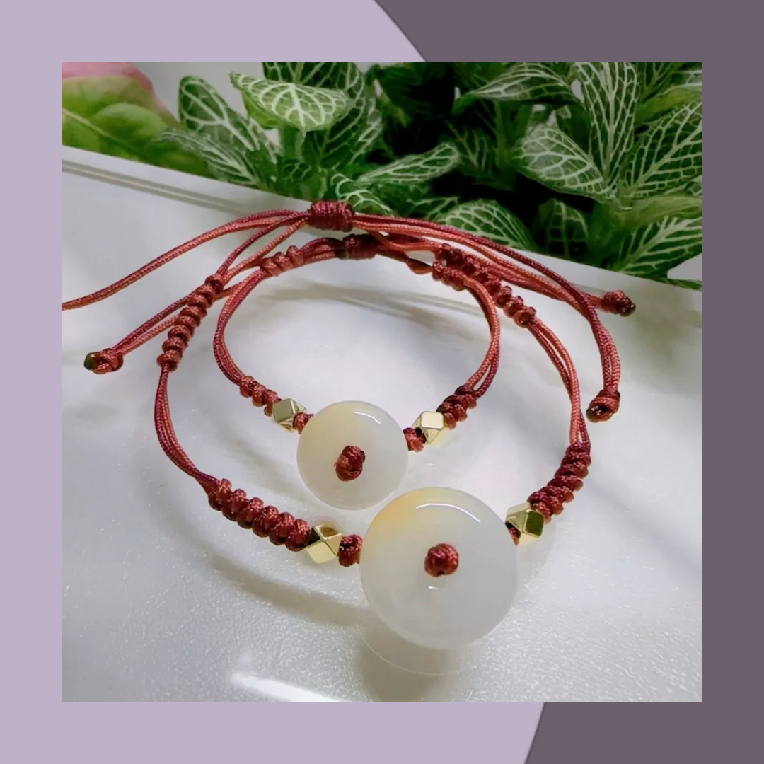 母子/女平安翡翠手繩套裝 · 天然緬甸翡翠 | M04302