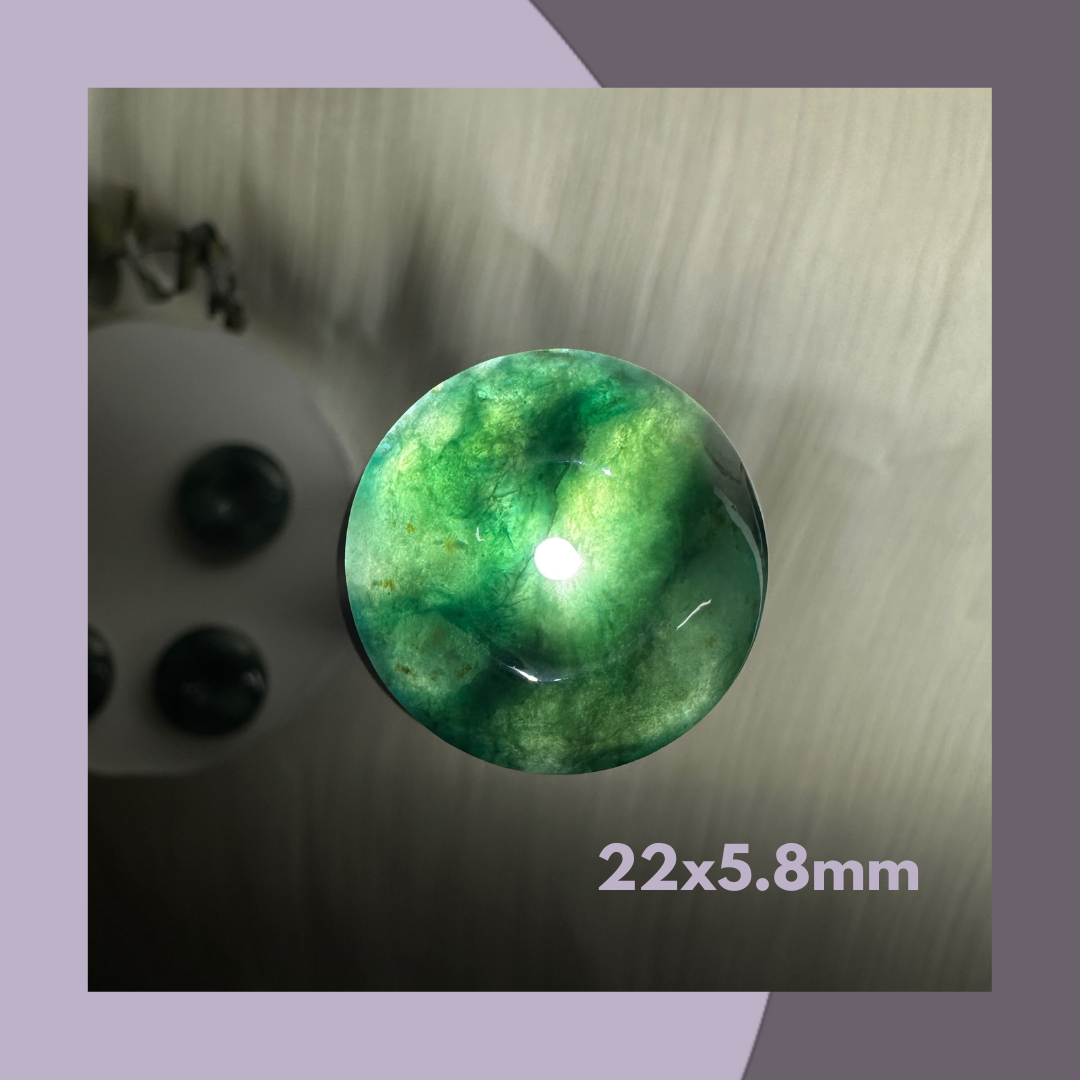 Blue Water Jade Peace Buckle·Natural Burmese Jade| M01616