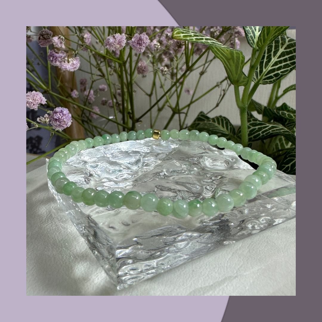 Green Jadeite Millet Beads Jadeite Bracelet · Natural Burmese Jadeite | M03424