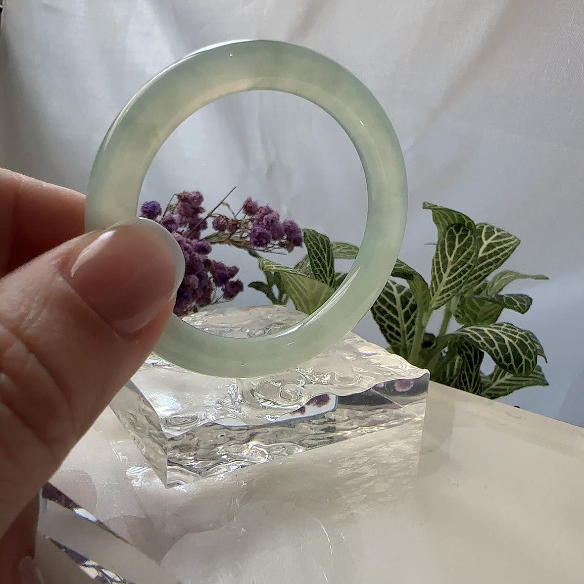 葡萄肉青提翡翠手鐲 (BB手鈪)· 天然緬甸翡翠 | M02418