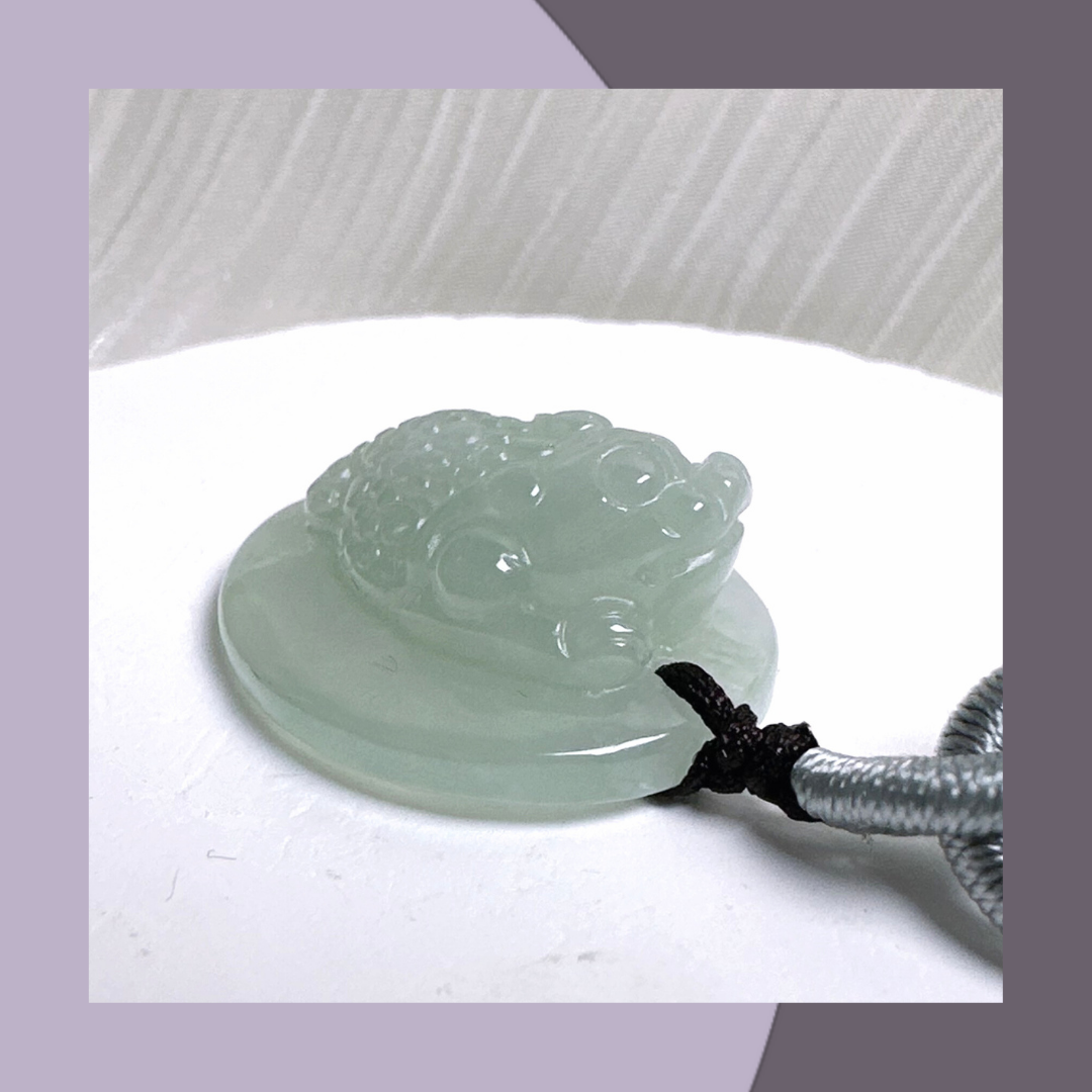 金蟾翡翠頸繩· 天然緬甸翡翠｜ M014137