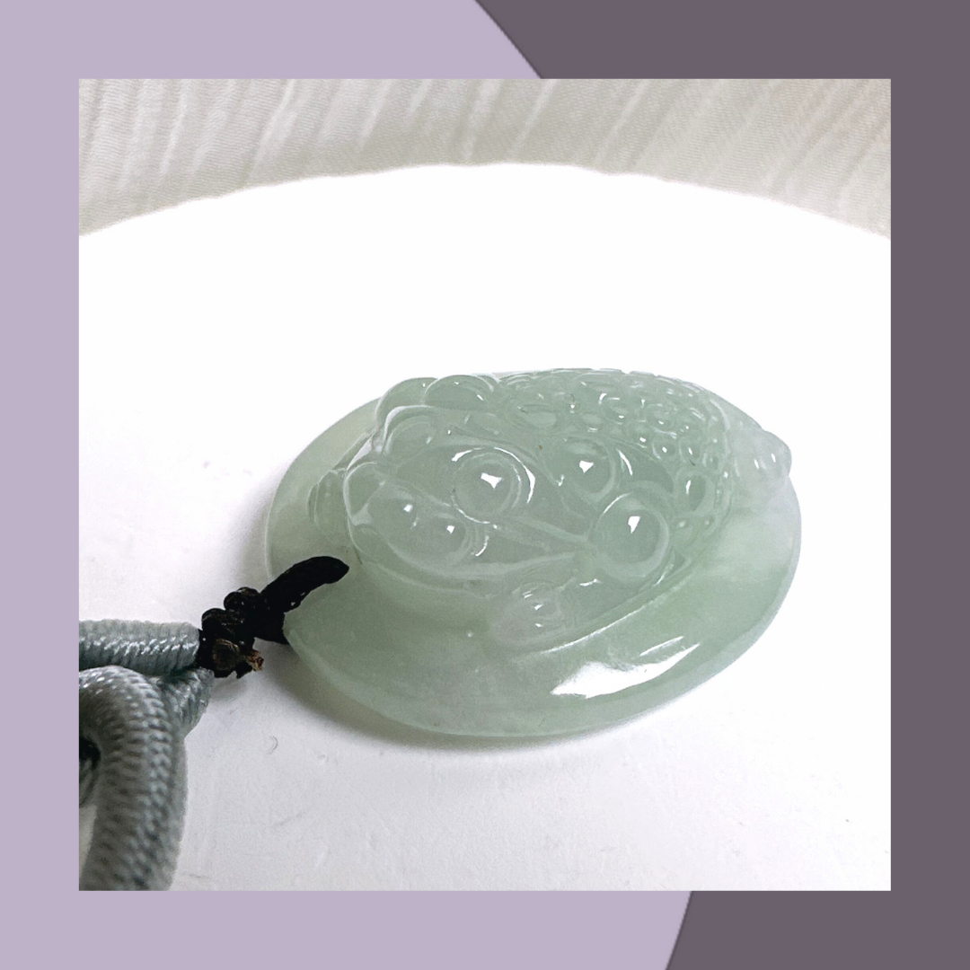 金蟾翡翠頸繩· 天然緬甸翡翠｜ M014137