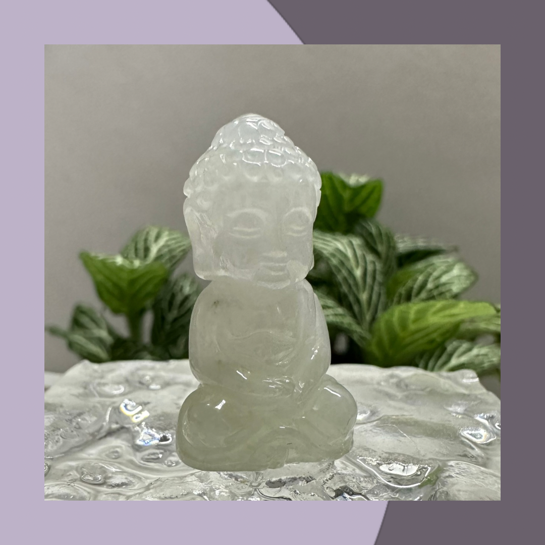 BB Buddha Ornament · Natural Burmese Jade | M08001