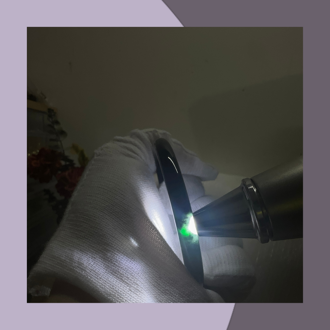 綠烏雞翡翠手鐲 · 天然緬甸翡翠｜ M02809