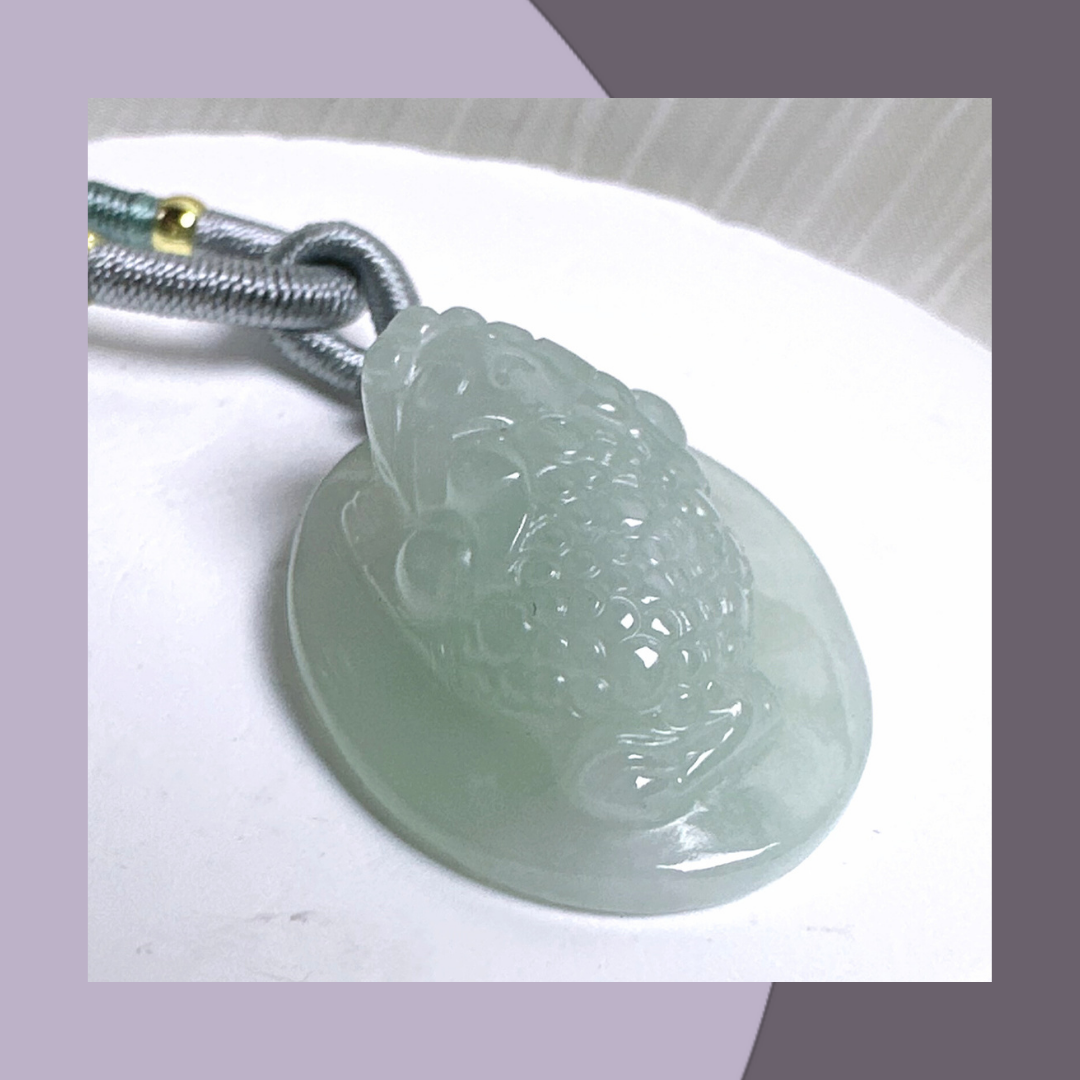 金蟾翡翠頸繩· 天然緬甸翡翠｜ M014137