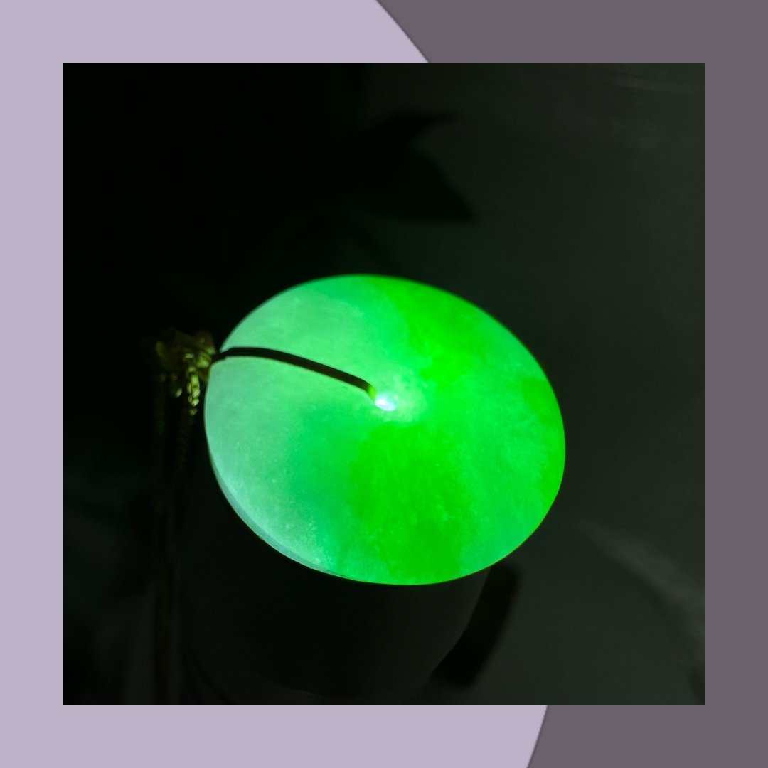 飄陽綠翡翠平安扣(18k扣頭)· 天然緬甸翡翠 ｜ M014151