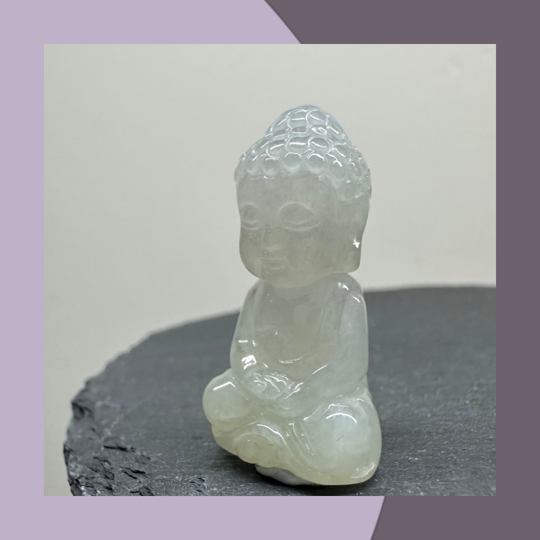 BB Buddha Ornament · Natural Burmese Jade | M08001