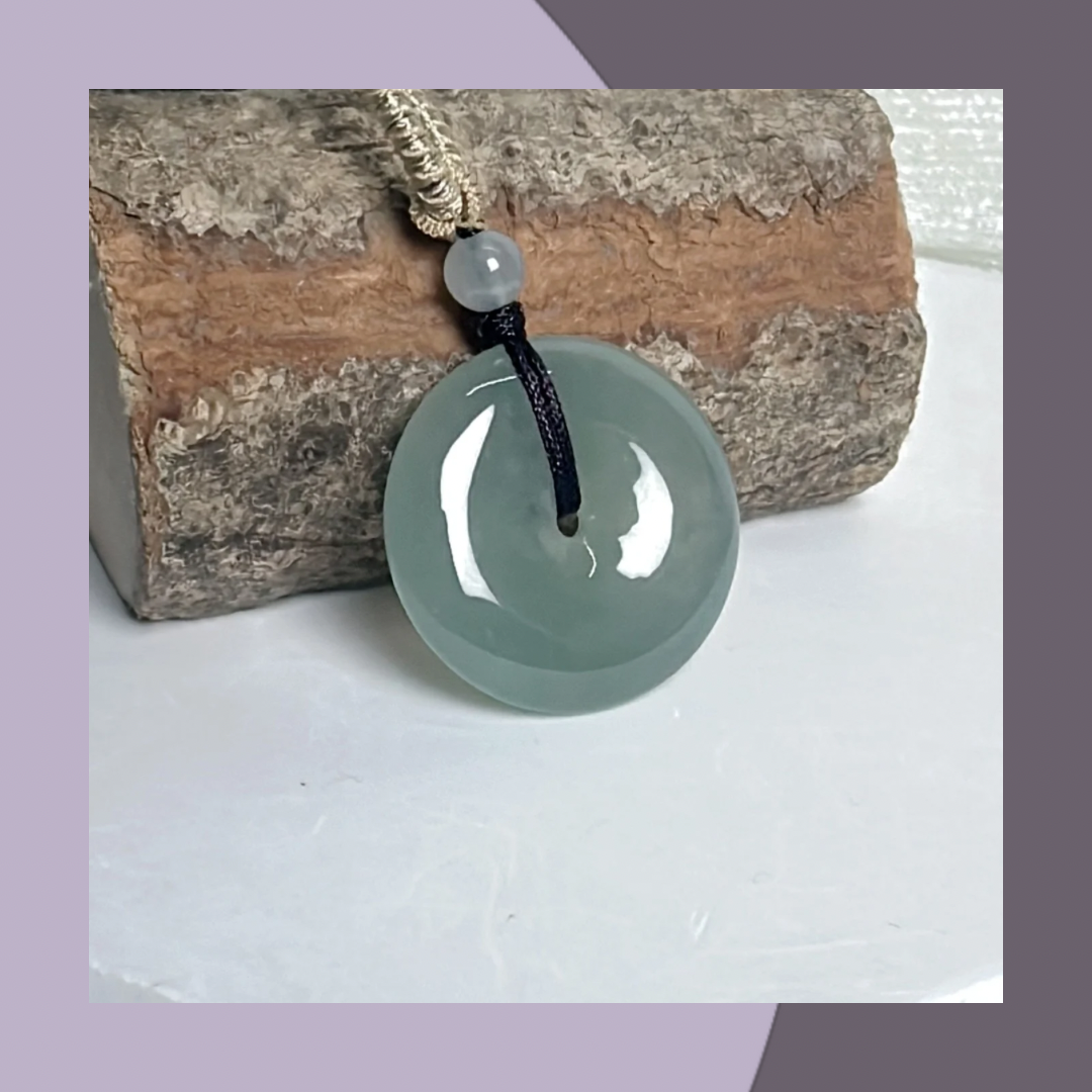 冰晴水翡翠平安扣頸繩