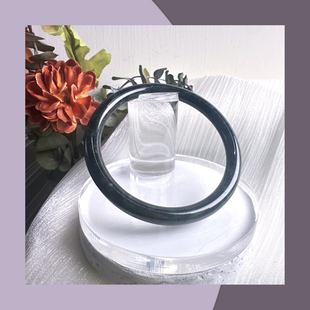 綠烏雞翡翠手鐲 · 天然緬甸翡翠｜ M02809