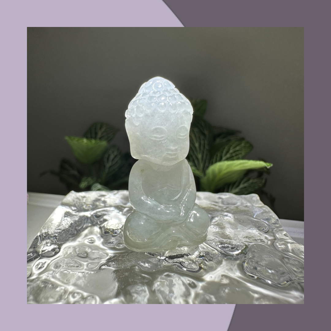 BB Buddha Ornament · Natural Burmese Jade | M08001