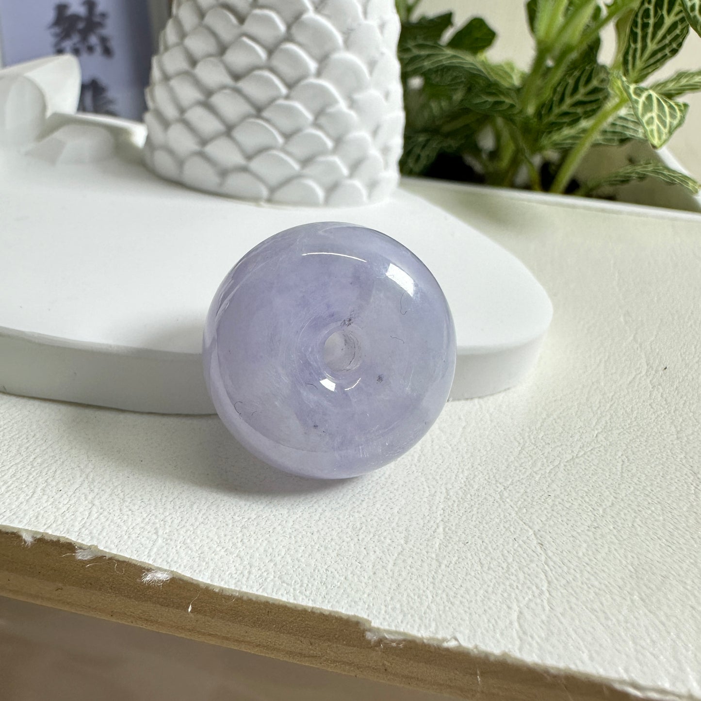 Intense Purple Jade Button · Natural Burmese Jade | M08001