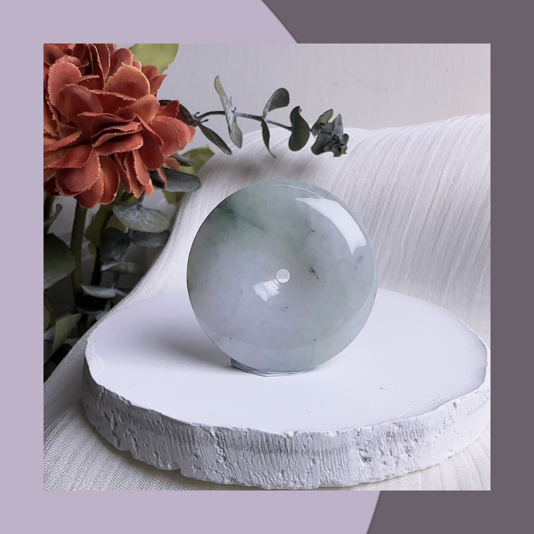 烏雞帶綠翡翠平安扣 · 天然緬甸翡翠｜ M08805