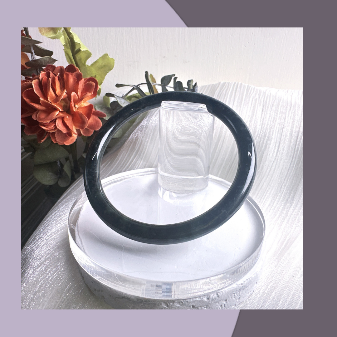 綠烏雞翡翠手鐲 · 天然緬甸翡翠｜ M02809