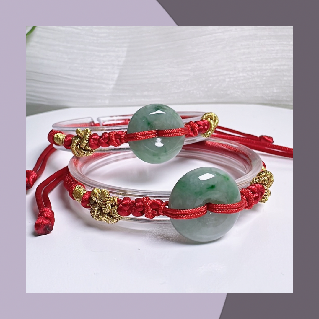 飄陽綠平安扣翡翠手繩 · 天然緬甸翡翠