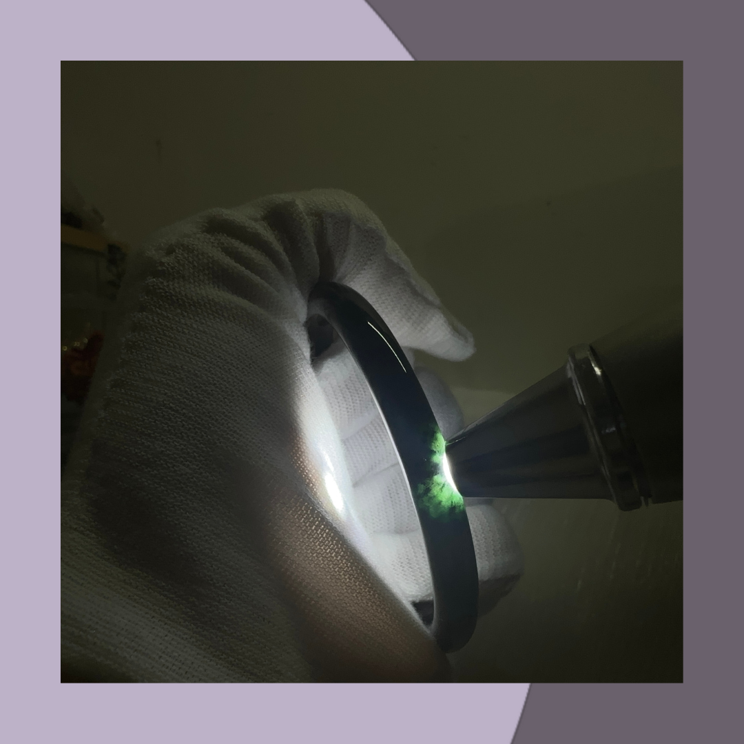 綠烏雞翡翠手鐲 · 天然緬甸翡翠｜ M02809